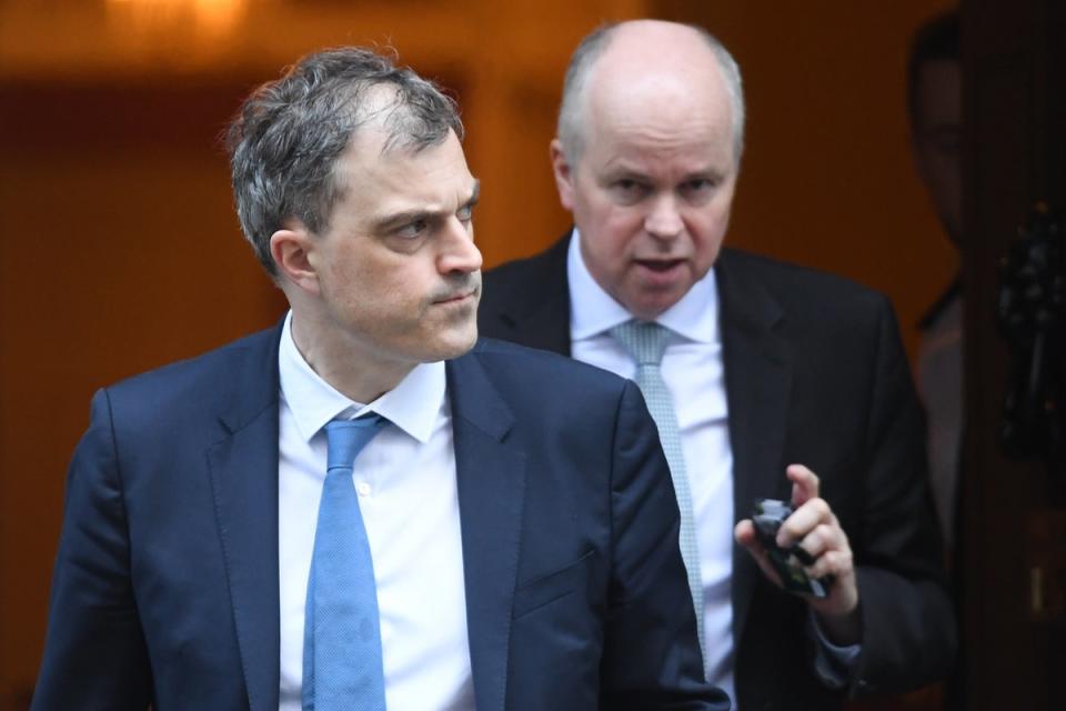 Robbie Gibb with former chief whip Julian Smith (Stefan Rousseau/PA) (PA Archive)