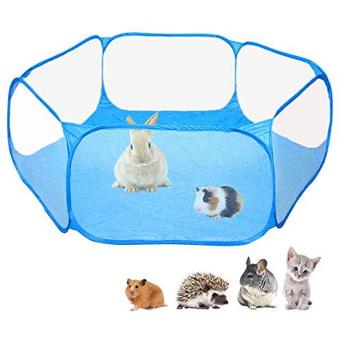 Small Animals C&C Cage Tent, Breathable & Transparent Pet Playpen (Amazon / Amazon)