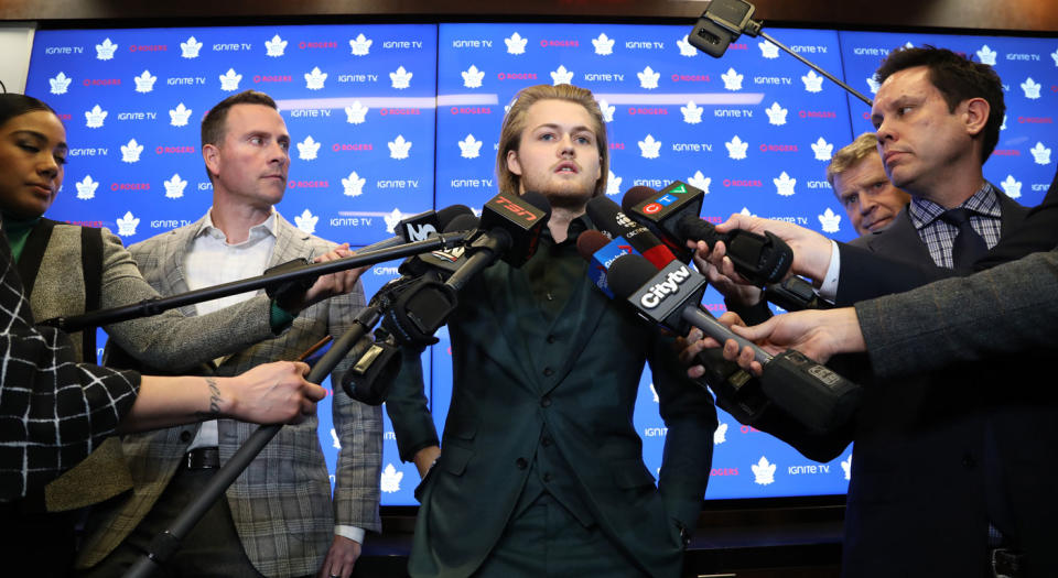 William Nylander reportedly got in a car crash on Friday. (Getty)