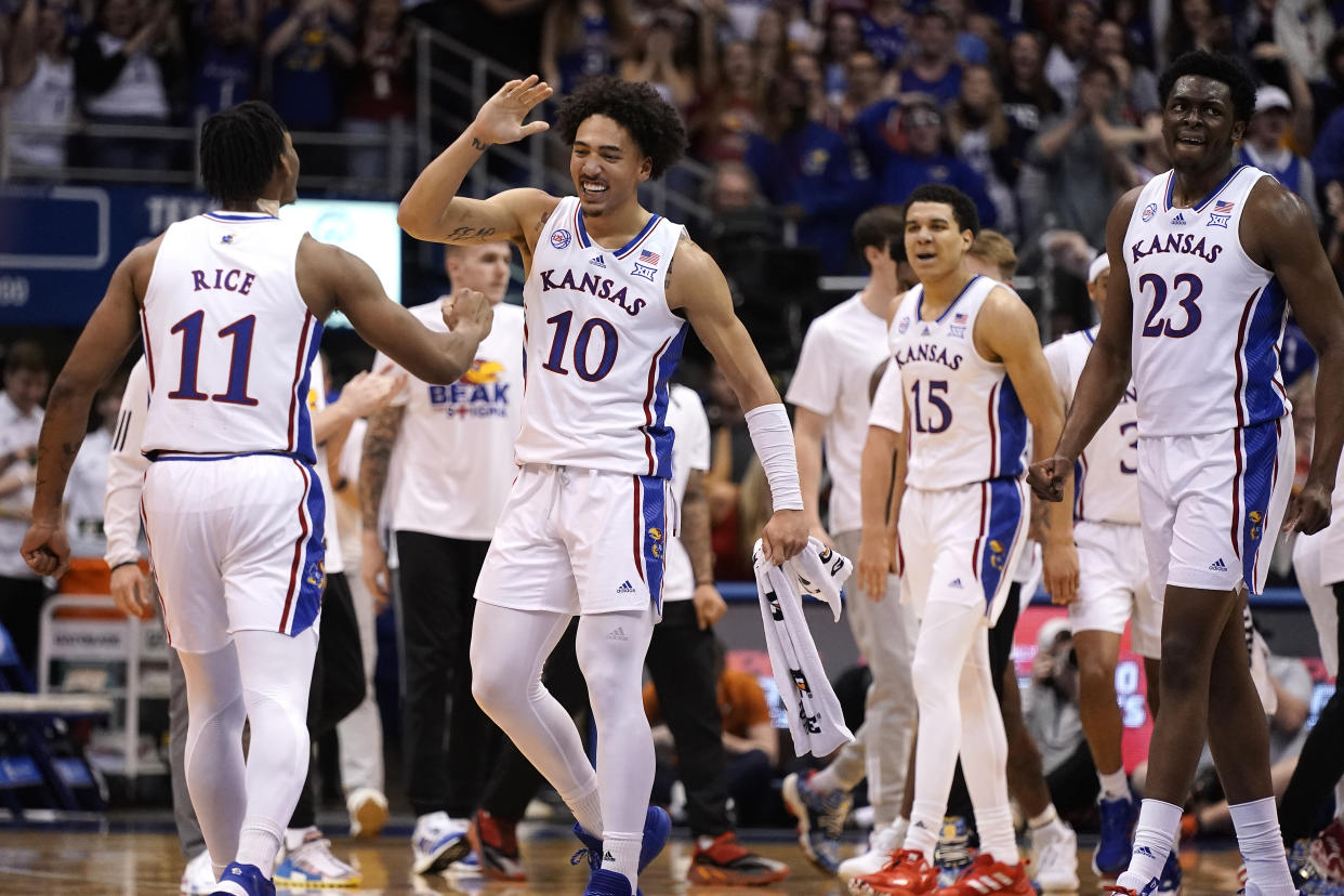 Despite dropping four of its last six games, Kansas proved it's still capable of running away with the Big 12 this season. (AP/Charlie Riedel)