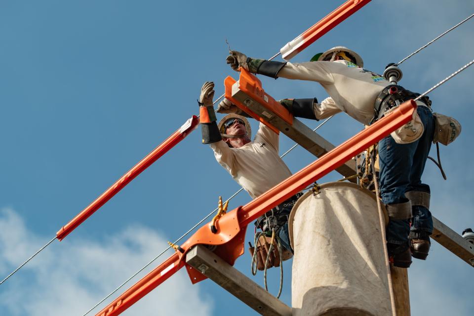 The 150 linemen, including 23 from Orlando Utilities Commission, showed off their skills and knowledge through activities and exercises.