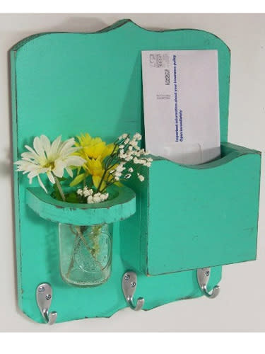 Shabby Chic Mail Organizer and Vase