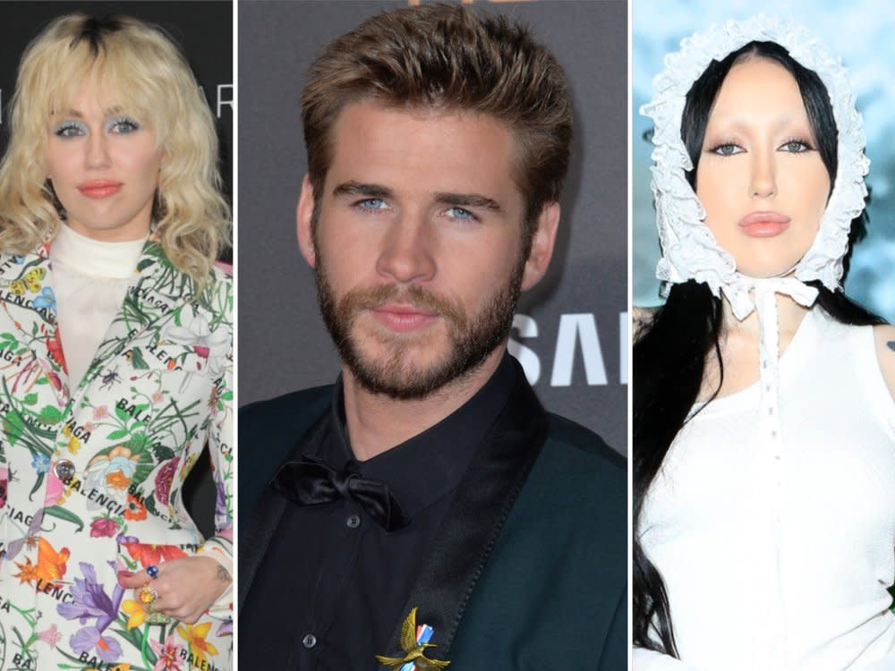 Miley Cyrus (l.) und Liam Hemsworth sind seit 2020 geschieden. Ihre Schwester Noah likte nun ein Bild von ihm. (Bild: Tinseltown/Shutterstock.com / Featureflash Photo Agency / Shutterstock.com / Kathy Hutchins/Shutterstock.com)