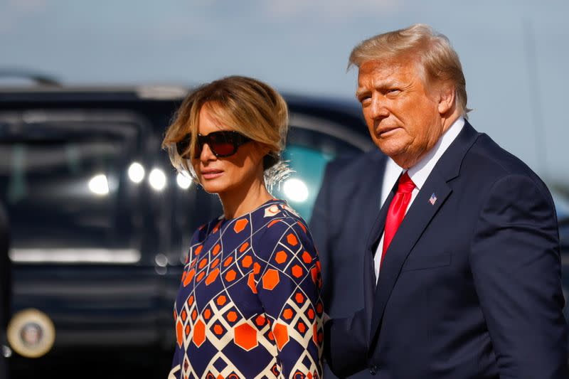 U.S. President Donald Trump arrives at Palm Beach International Airport