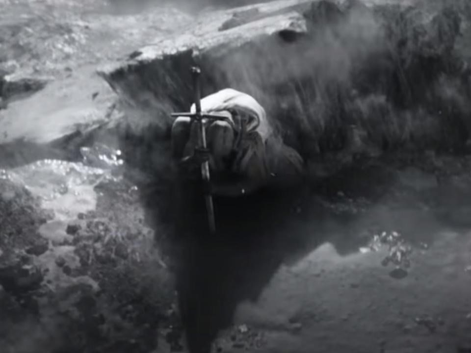 Gorr the God Butcher wielding a sword in "Thor: Love and Thunder."