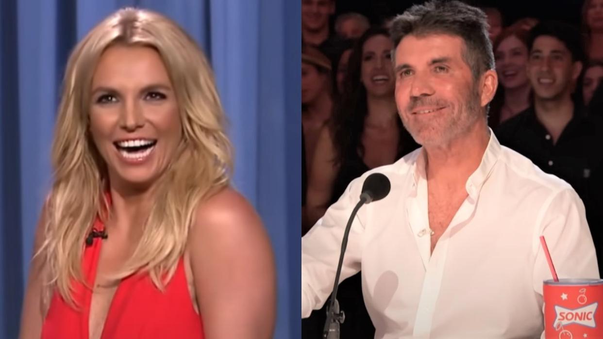  Britney Spears on Jimmy Fallon and Simon Cowell on AGT. 
