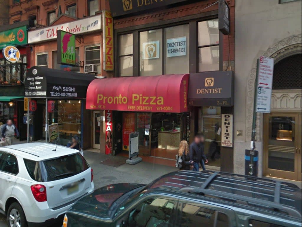 The Pronto Pizza shop on W38th street in New York City (Google Maps)