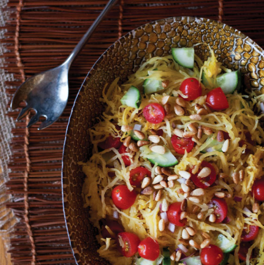 Spaghetti Squash with Toasted Pine Nuts