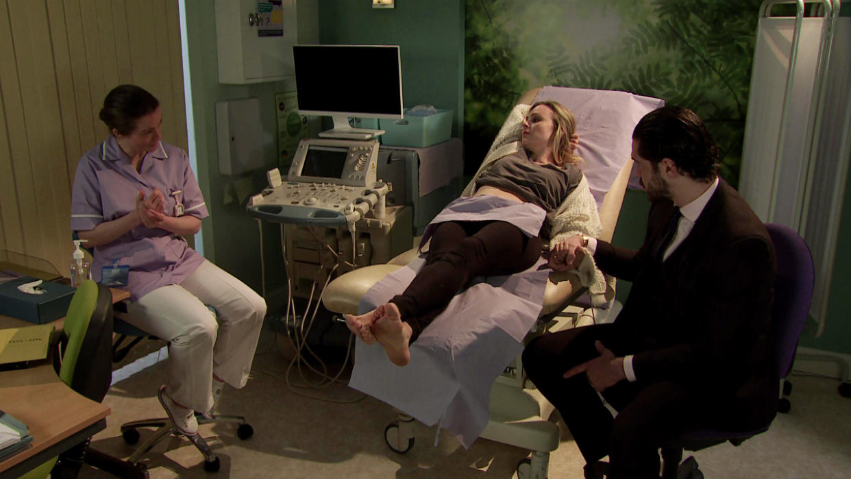  Sarah Platt worries for her baby. 