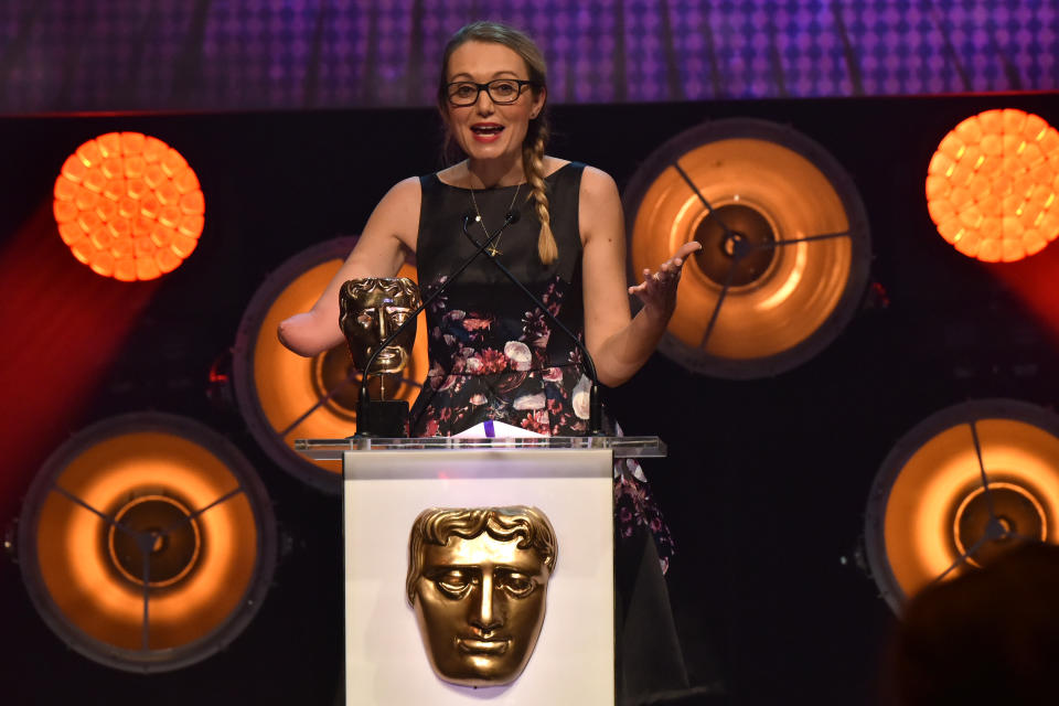 Cerrie Burnell winning a BAFTA Children’s Award