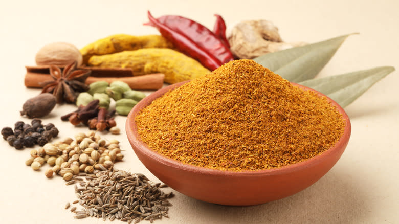 Curry powder in a bowl