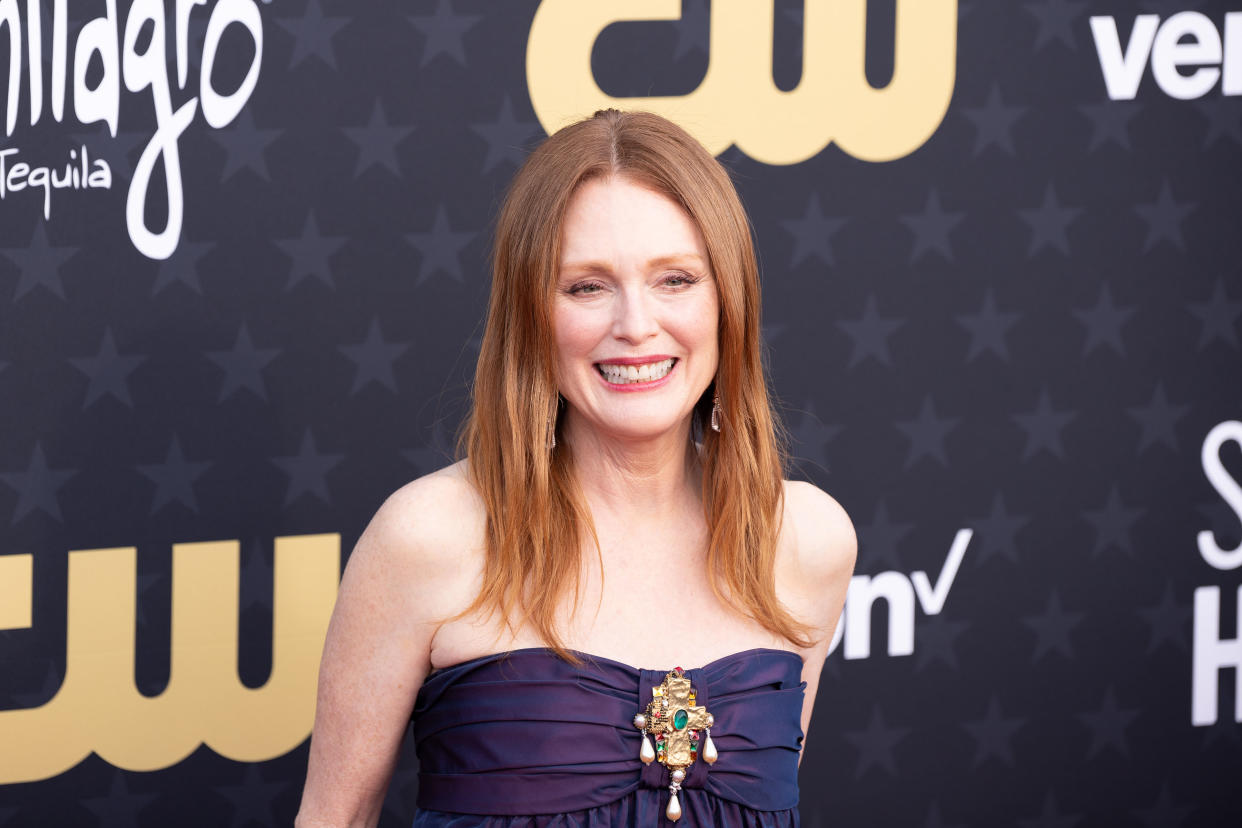 Julianne Moore attends the the 29th Annual Critics Choice Awards at Barker Hangar on January 14, 2024 in Santa Monica, California. (Photo by Robert Smith/Patrick McMullan via Getty Images)