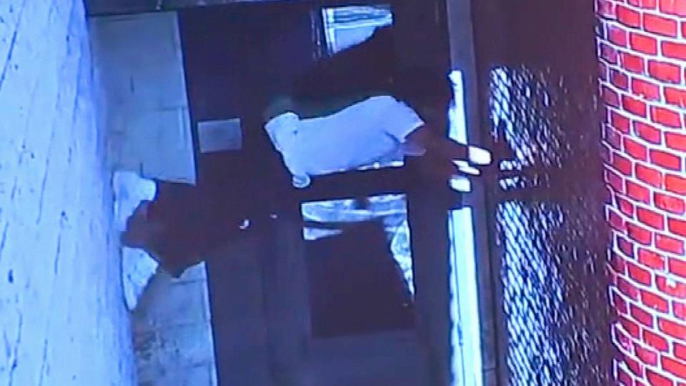 PHOTO: Security video released by Chester County Prison officials on Sept. 6, 2023, shows fugitive Danelo Cavalcante escaping from the facility on Aug. 31 by 'crap walking' up a wall to the roof. (Chester County Prison)