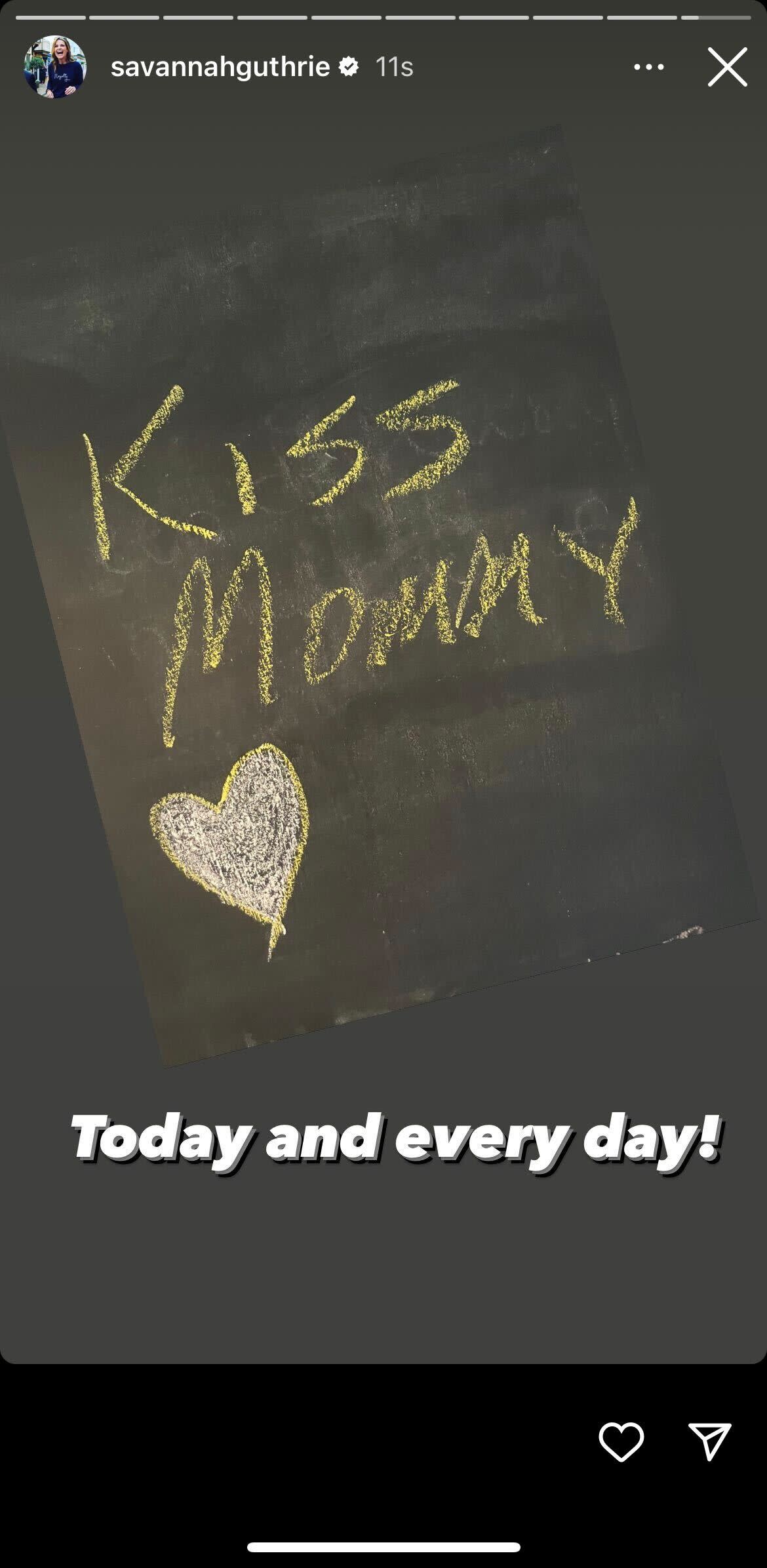 Savannah ended her Mother's Day messages with a sweet note from her kids. (Instagram)