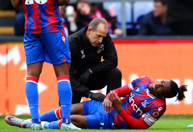 Hodgson will be without Wilfried Zaha, who picked up a groin strain against Leicester