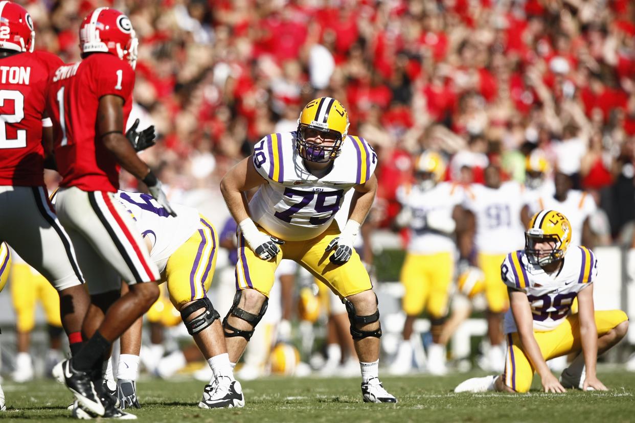 Matt Branch, a former LSU lineman, lost his leg after a dog accidentally shot him in a freak hunting accident last December.