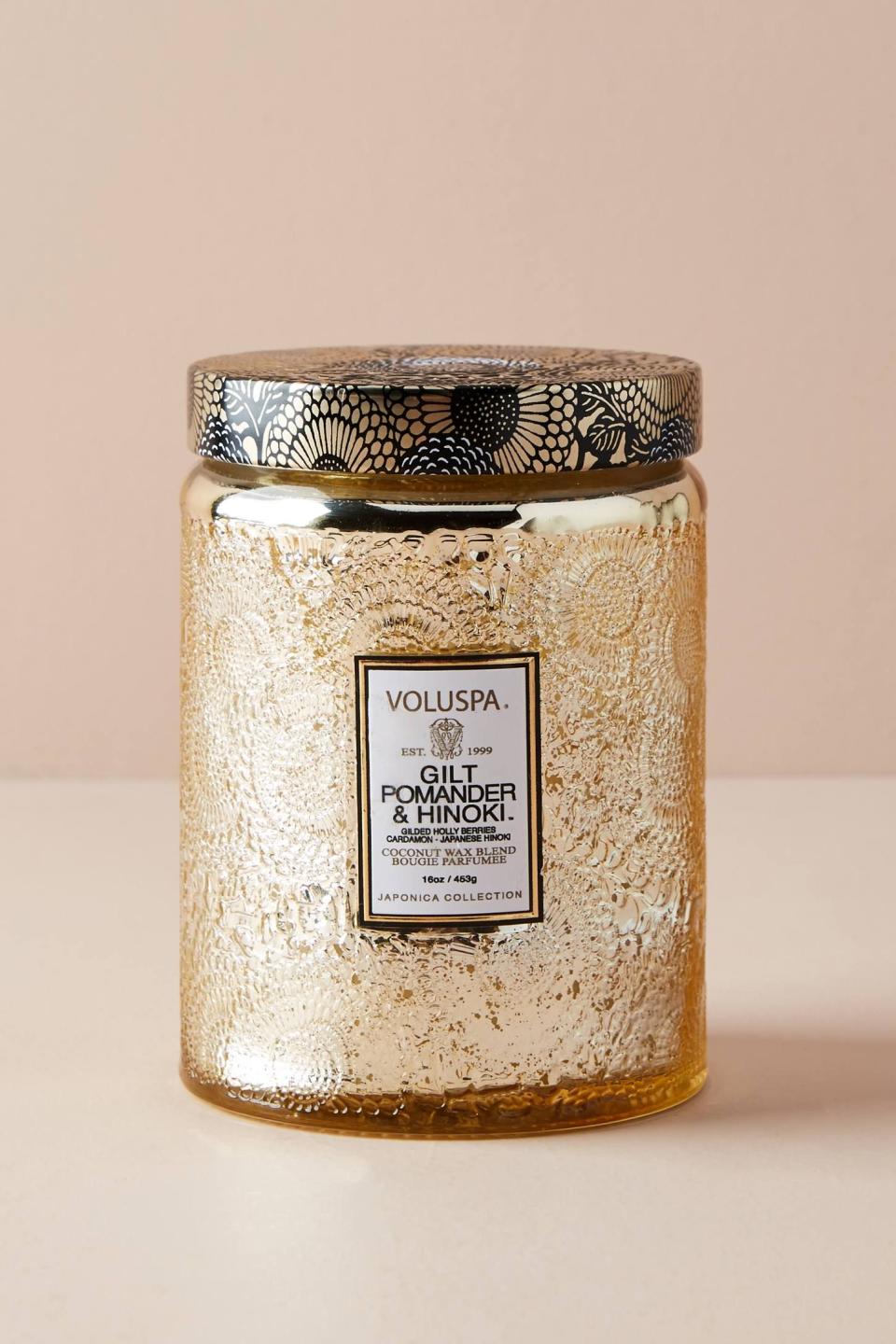 43) Voluspa Limited Edition Cut Glass Jar Candle