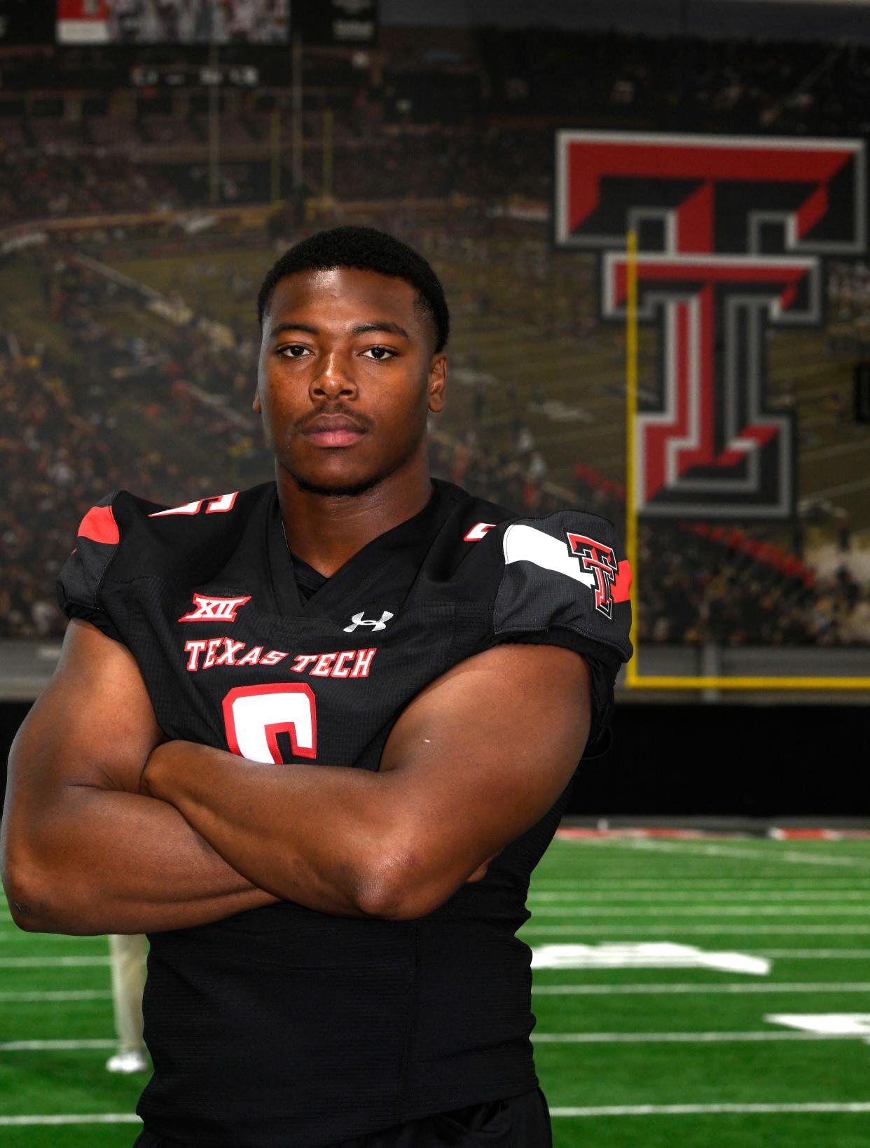 Texas Tech's Myles Cole attends media day, Thursday, Aug. 3, 2023, at the Sports Performance Center.