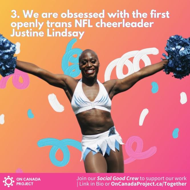 First openly transgender NFL cheerleader Justine Lindsay a 'face of the  possible'