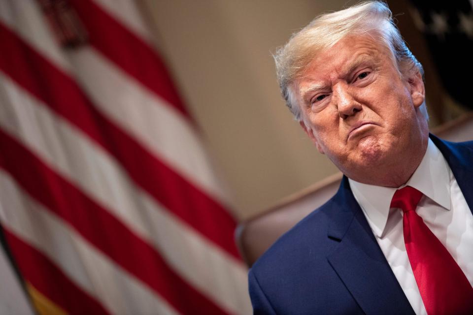 Trump compared the impeachment inquiry against him to a 'lynching' (Brendan Smialowski/AFP)