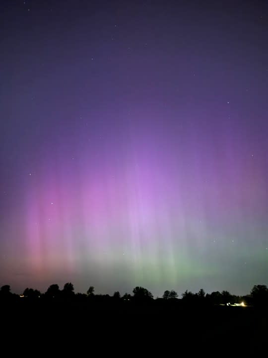 Northern lights in Delaware, Ohio (Photo courtesy/Mathias Russell)