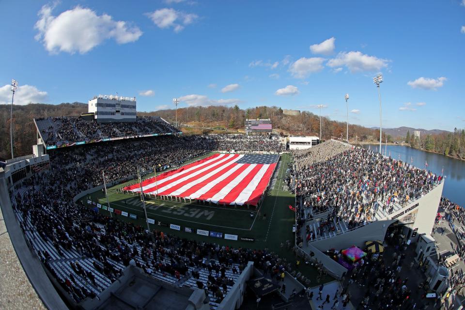 A look at West Point's Michie Stadium facing the north end zone.
