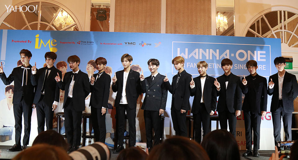 Wanna One press conference in Singapore