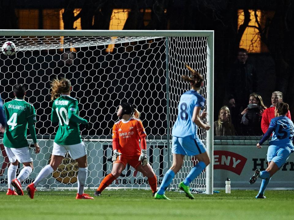 Lloyd scores City's only goal against Fortuna Hjorring (Getty)