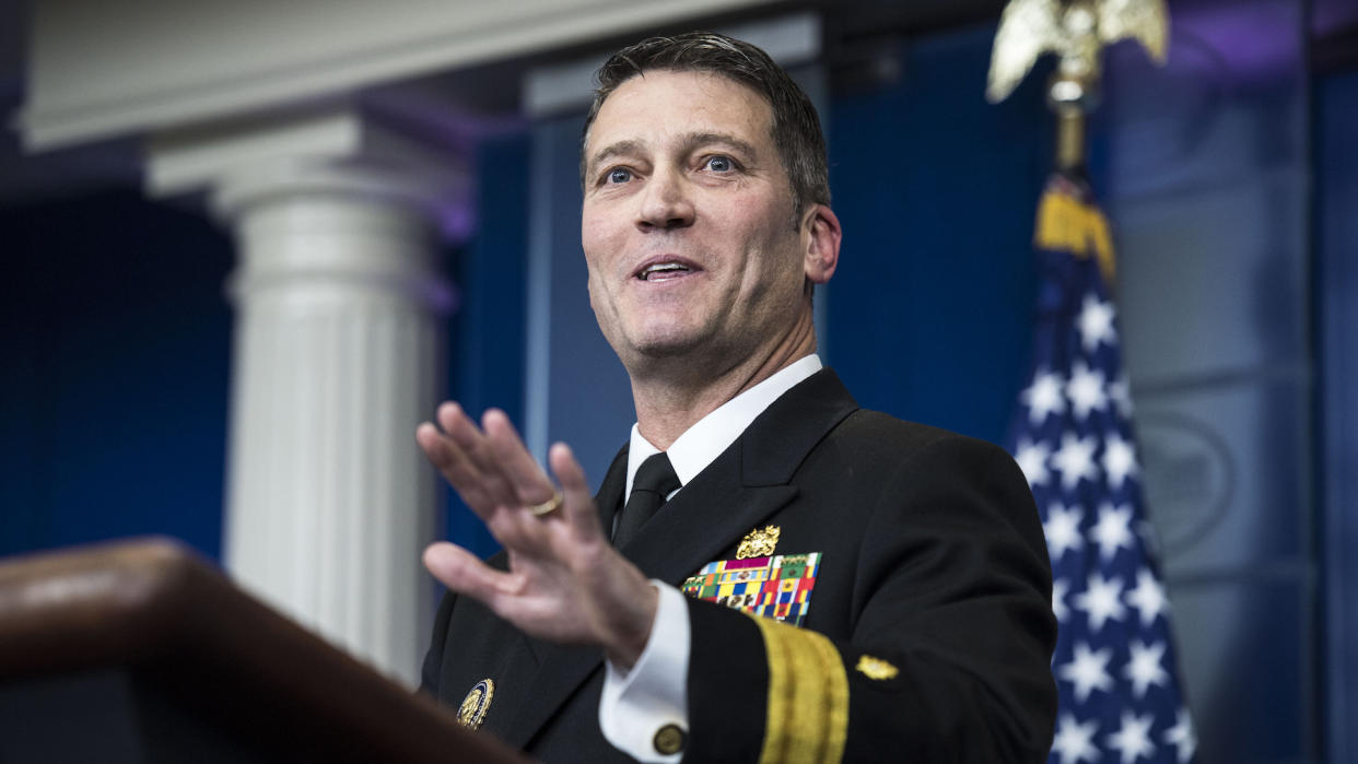 White House physician Dr. Ronny Jackson had his confirmation hearing delayed because of questions about his record.&nbsp; (Photo: Jabin Botsford/The Washington Post via Getty Images)