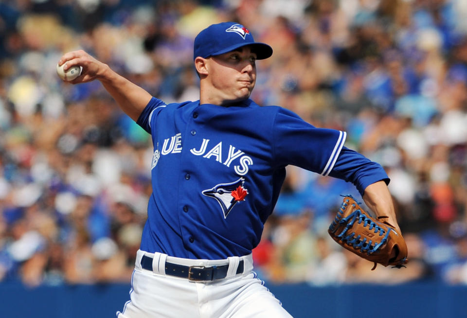Aaron Sanchez looks set to join the Blue Jays' rotation in 2015. (Dan Hamilton/USA TODAY Sports)