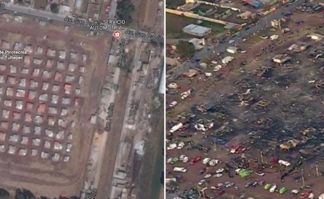 FOTOS: El mercado de Tultepec, antes y después de la explosión
