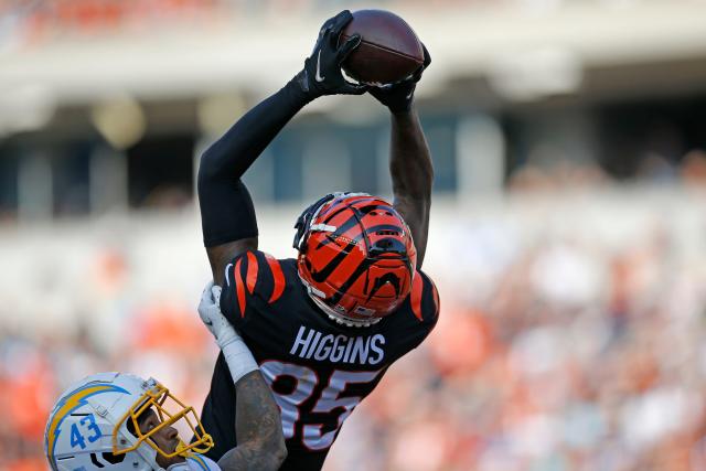 Reactions: Tee Higgins leaps into air for touchdown catch from Joe