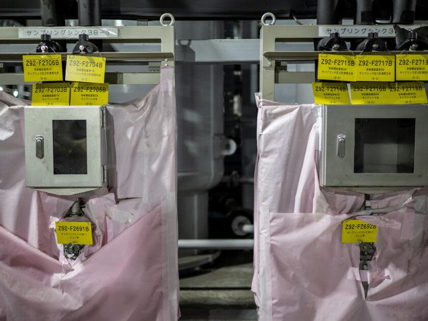 Equipment inside the Daiichi nuclear power plant in Fukushima, Japan