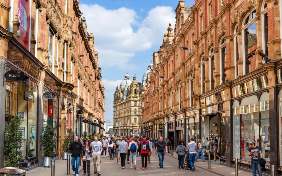 The historic King Edward Street in Leeds - www.alamy.com