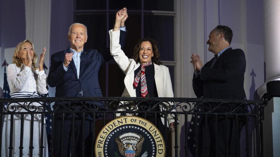 Jill Biden, Joe Biden, Kamala Harris and Douglas Emhoff