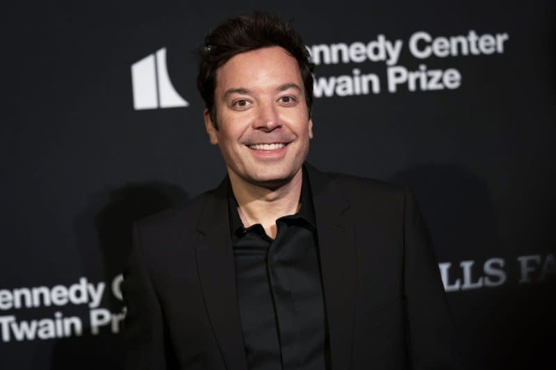 Jimmy Fallon attends the Mark Twain Prize For American Humor at The Kennedy Center in Washington on March 24. Photo by Bonnie Cash/UPI.