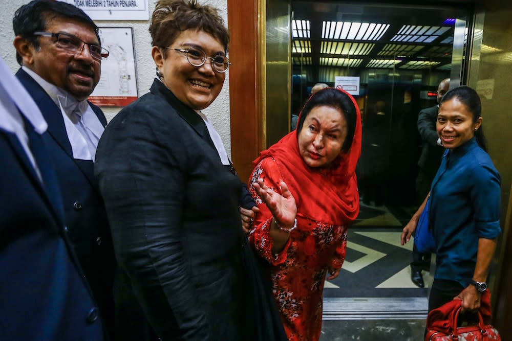 Datin Seri Rosmah Mansor arrives at the Kuala Lumpur Court Complex June 18, 2019. — Picture by Hari Anggara