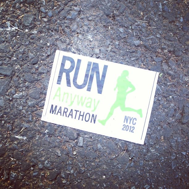 It's also being called the Run Anyway Marathon. #unofficial #nycmarathon