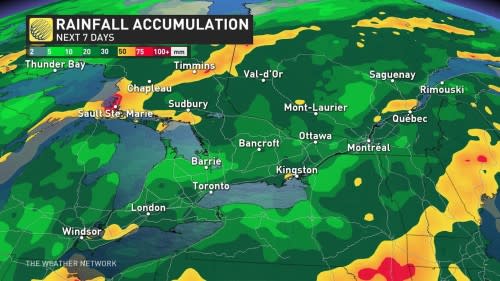 Ontario rainfall totals