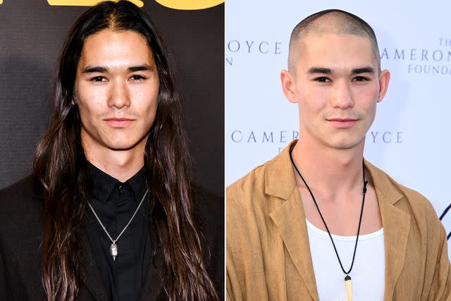 <p>Getty(2)</p> Booboo Stewart before and after cutting his hair