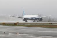 Boeing stages the first flight of its 777X plane outside Seattle