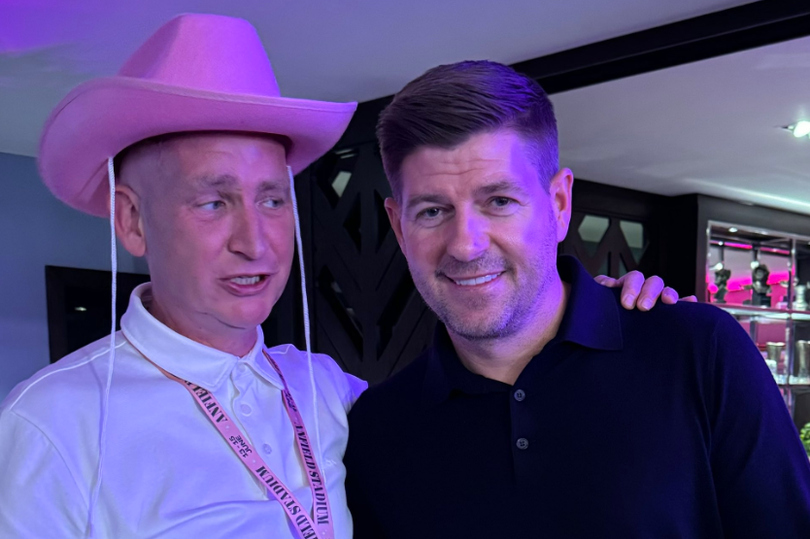 Steven Gerrard at the Taylor Swift gig last night