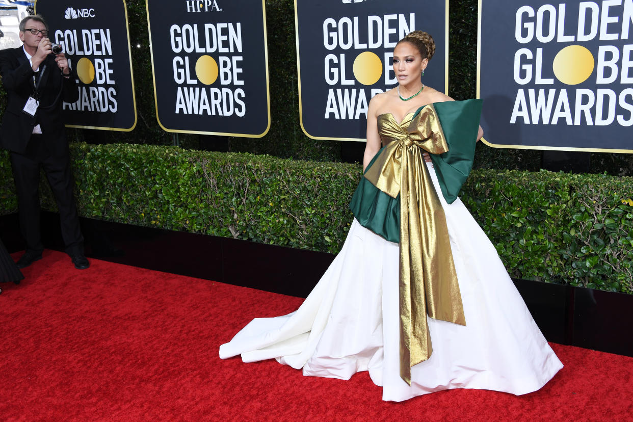 BEVERLY HILLS, CALIFORNIA - JANUARY 05: Jennifer Lopez attends the 77th Annual Golden Globe Awards at The Beverly Hilton Hotel on January 05, 2020 in Beverly Hills, California. (Photo by Daniele Venturelli/WireImage)