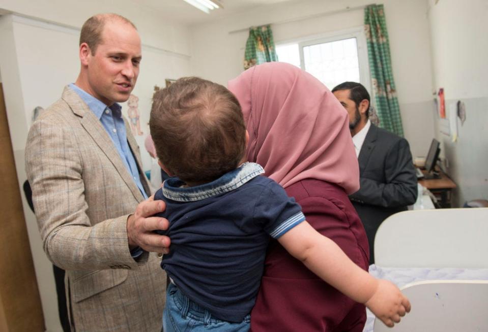 Prince William meets refugees in Ramallah