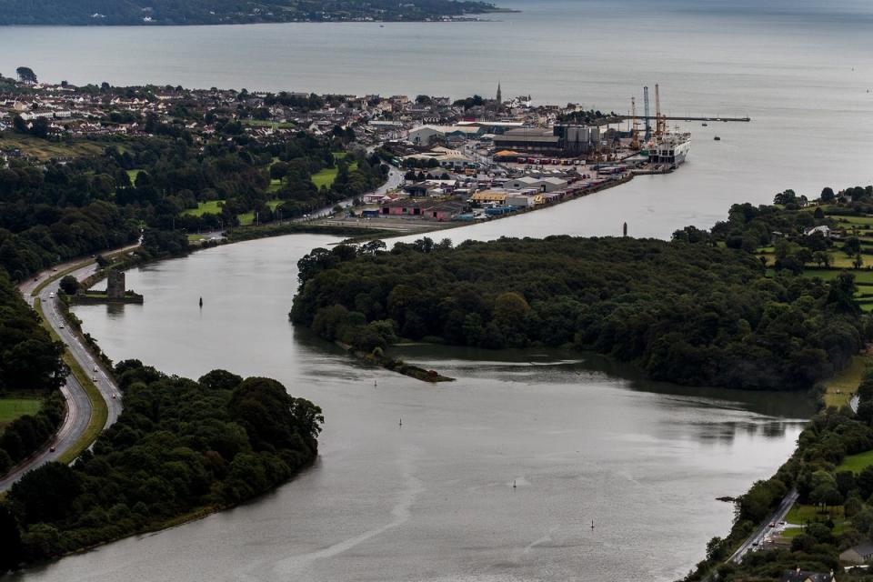 A section of the Irish border at Carlingford Lough between County Down in Northern Ireland and Co Louth in the Irish Republic (PA) (PA Archive)