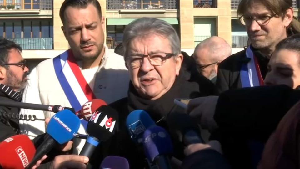 Jean-Luc Mélenchon à Marseille pour manifester contre la réforme des retraites le 31 janvier 2023 - BFMTV