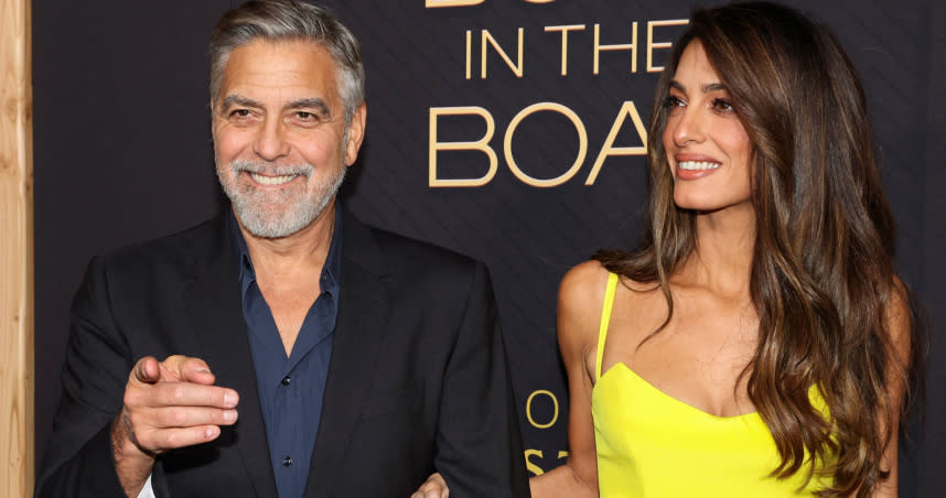 喬治克隆尼（George Clooney）與其人權律師妻子阿瑪爾克隆尼（Amal Clooney）。（圖／達志／路透社）