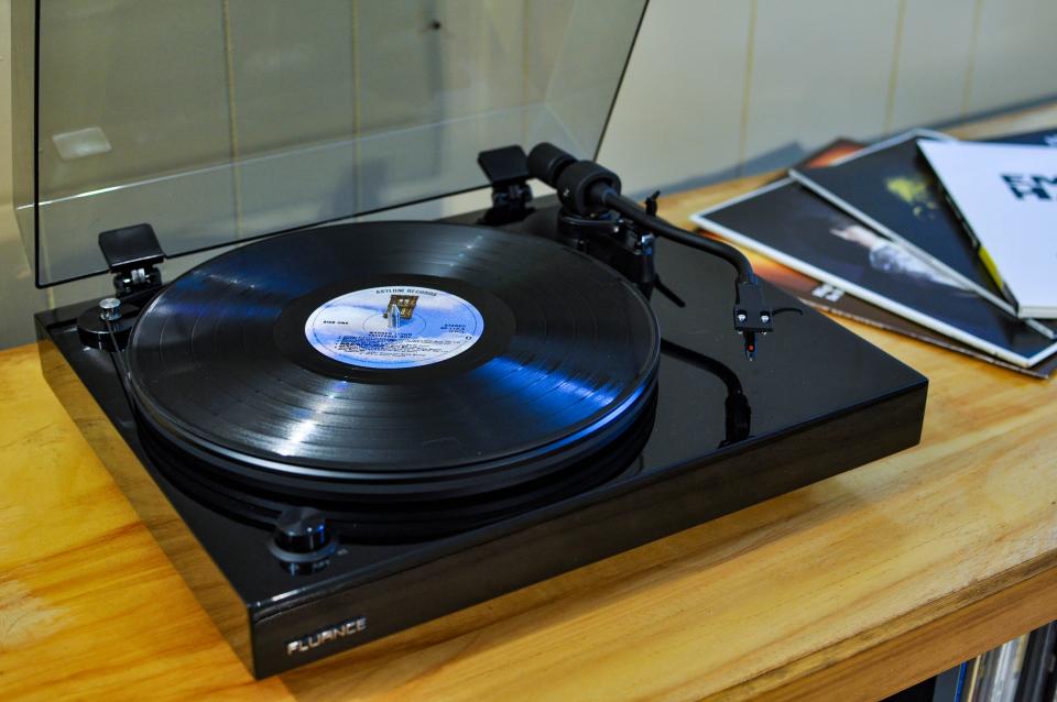 Show off your music taste with this rich, resonant record player.