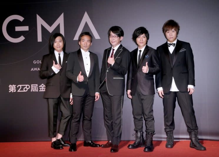 Taiwanese band Mayday at the 28th Golden Melody Awards (Photo: Yahoo Taiwan)