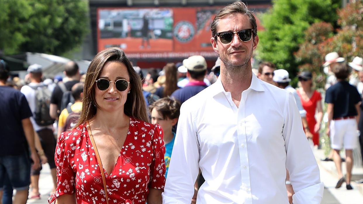  Pippa Middleton and her husband James Matthews are seen attending the french open